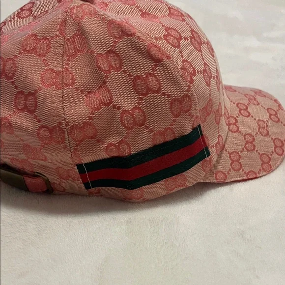 Fashion Pink Patterned Cap with Stripe (E) Fashion Pink Patterned Cap with Stripe (E) main image 3